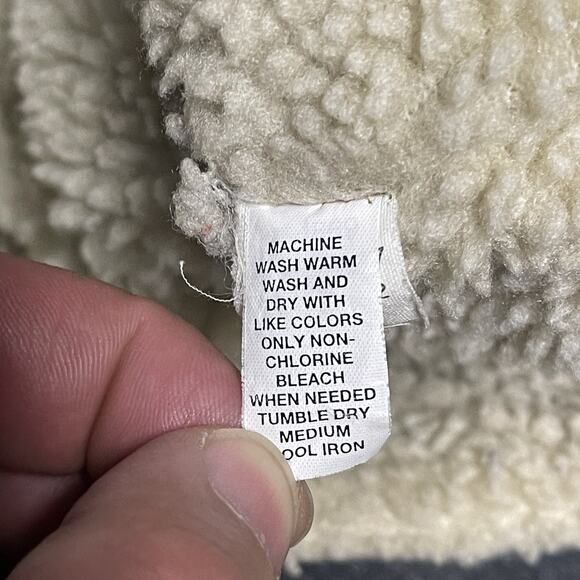 GAP Vintage Y2K Work Jacket CORDUROY Sherpa Lining Long Sleeve - Picture 8 of 8